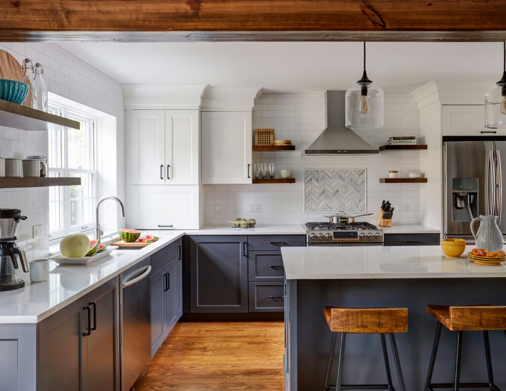 Woodharbor kitchen design with Oxboro cabinet doors