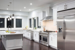 J&K minimalist white clean looking kitchen cabinet