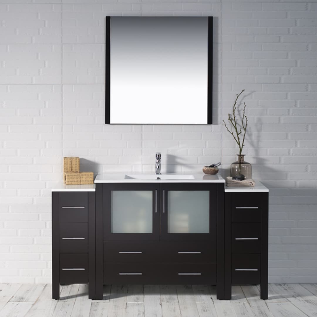 Front view Sydney 60″ Espresso (With side cabinet)