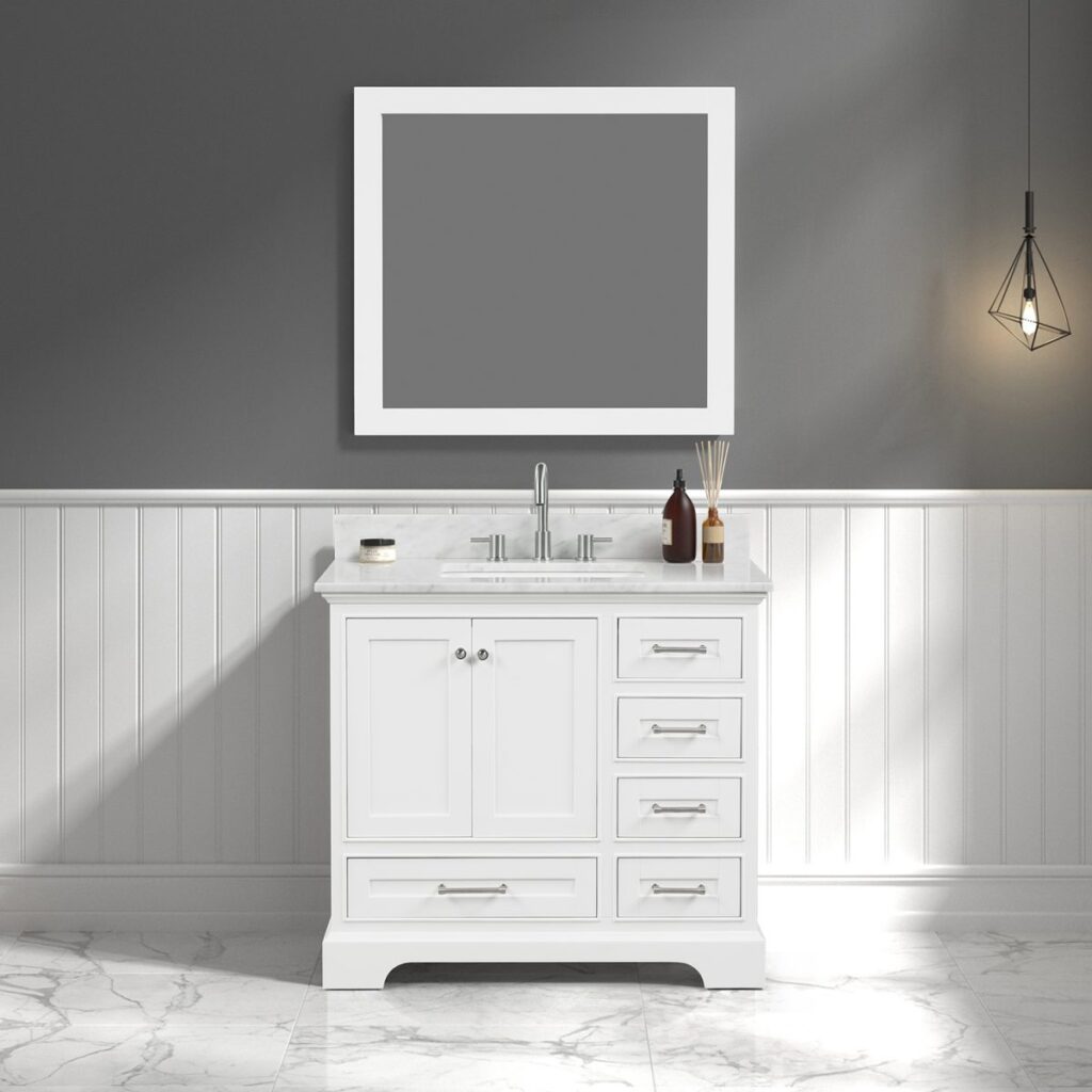 Front view Copenhagen 36″ Matte White