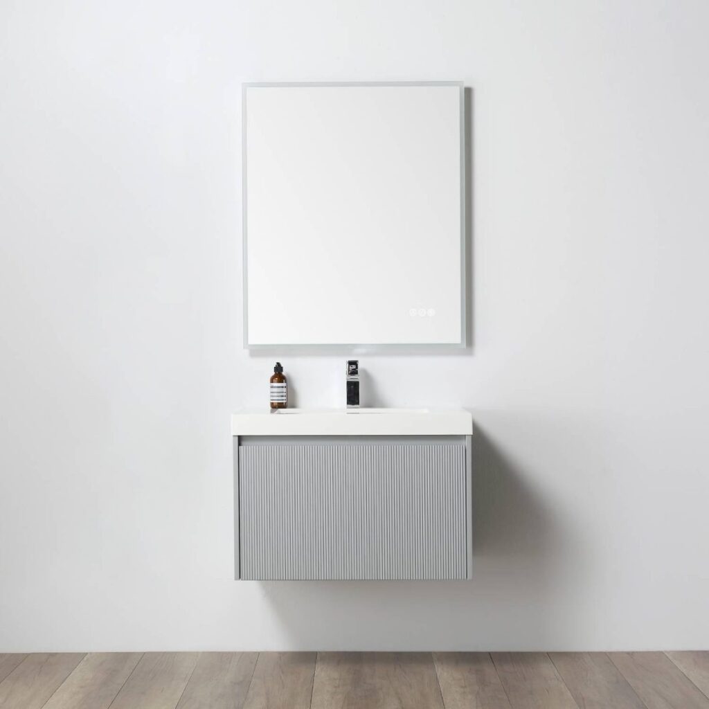 Front view Positano 30" Light Grey