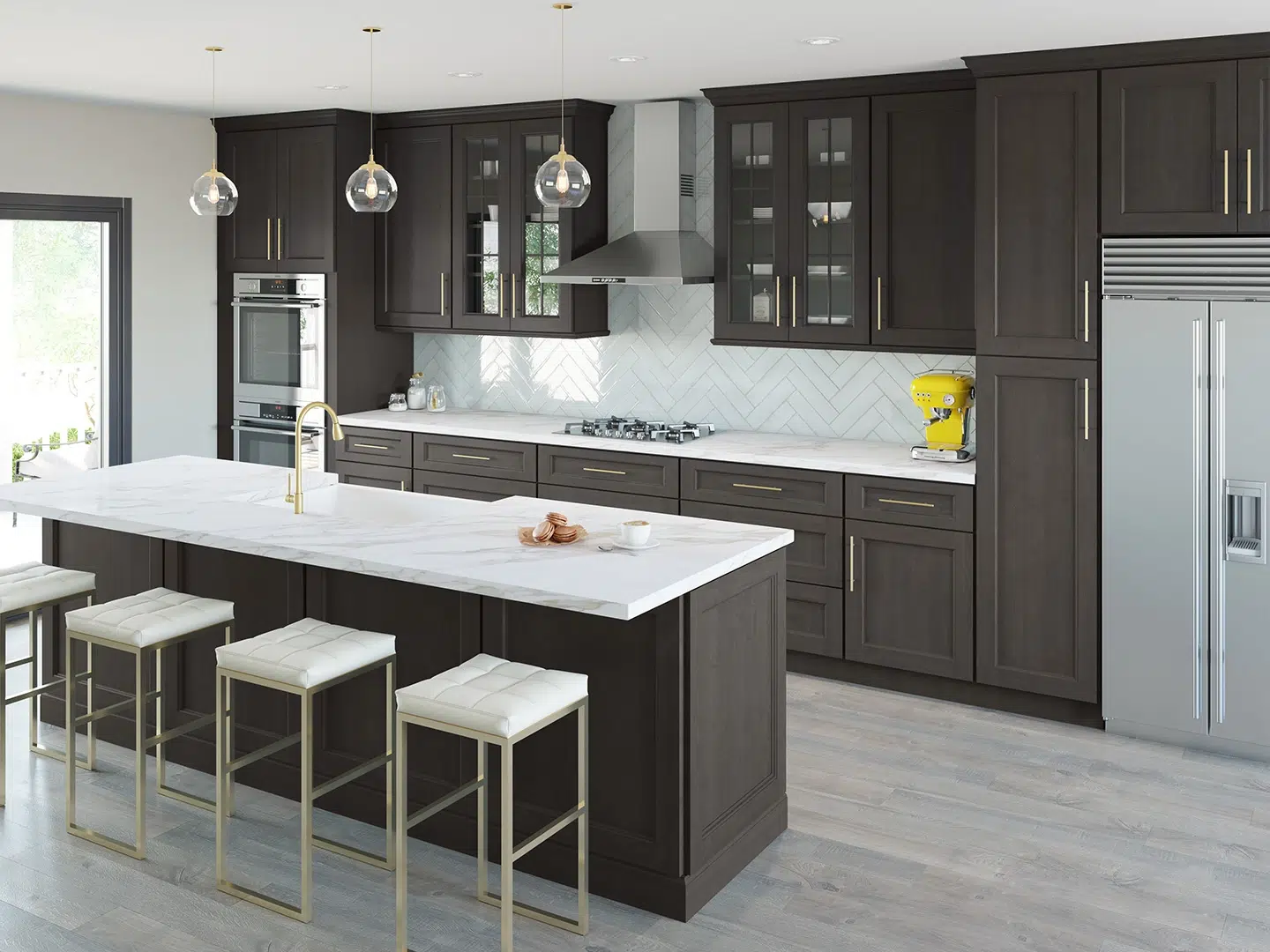Forevermark Grey kitchen with Townsquare Cabinets
