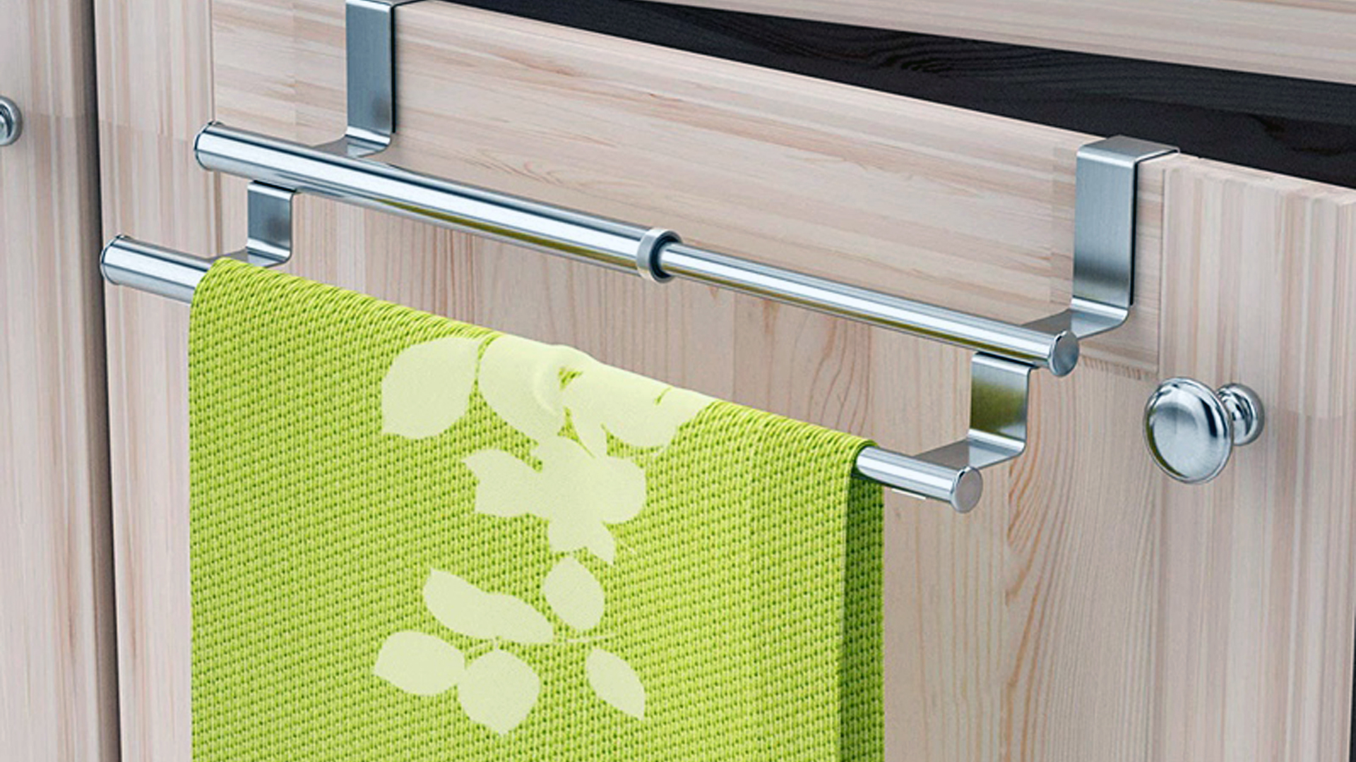 Try Out An Over-The-Cabinet Towel Bar