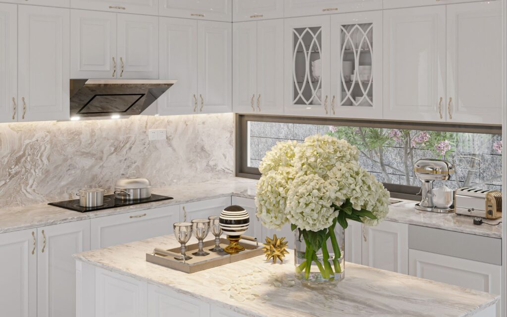 Elegant kitchen for your marble countertop design ideas