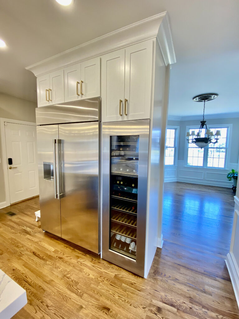 Kitchen Remodel in Whippany NJ with white shaker cabinets and white quartz countertops