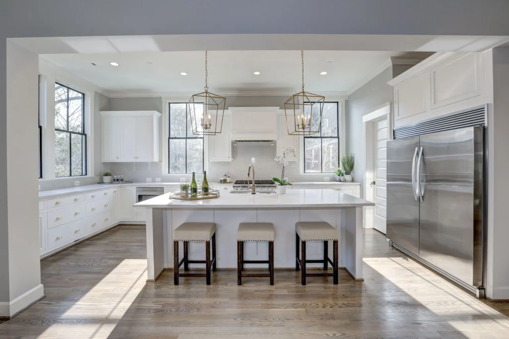 Woodharbor kitchen design with Madison cabinet doors