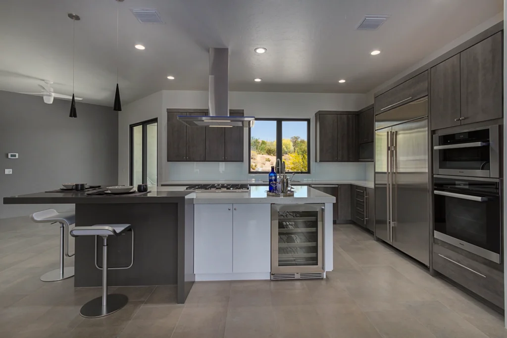 Woodharbor kitchen design with Cameron cabinet doors