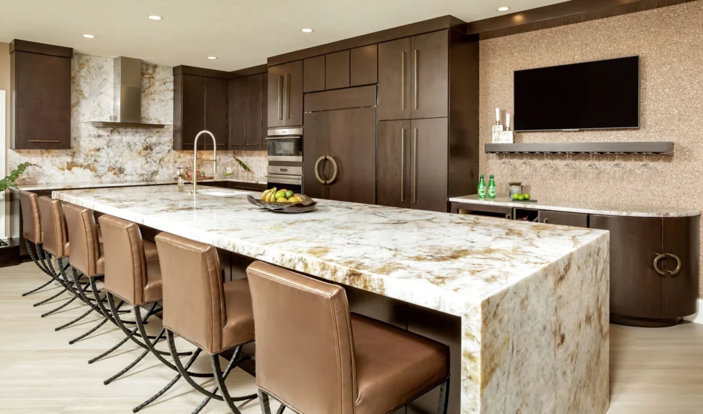 Woodharbor kitchen design with Cameron Alder cabinet doors