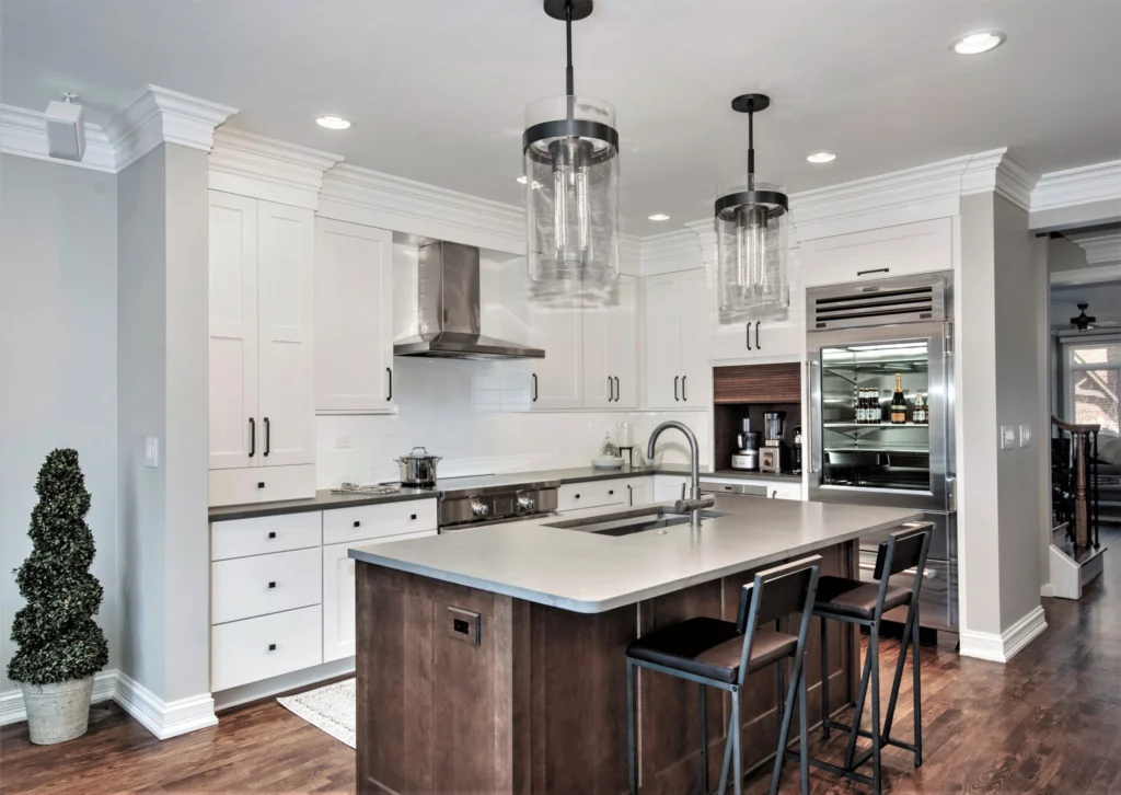 Woodharbor kitchen design with Chelsea cabinet doors