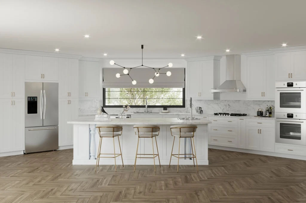 Adornus kitchen design with Hampton Cabinet Doors