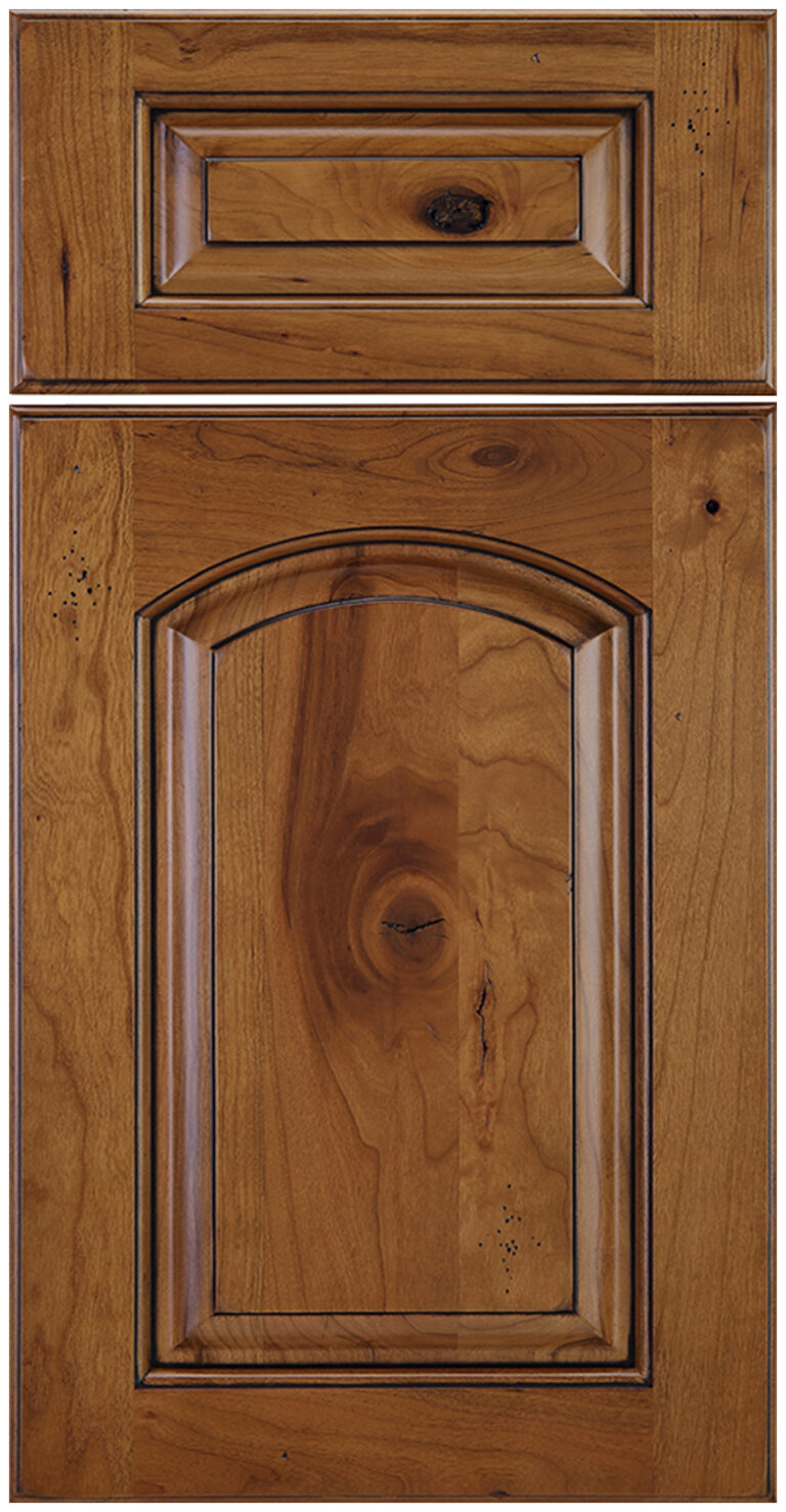 Madison Arch - Natural, Cherry, Jet Glaze, Rustic Wood Grade