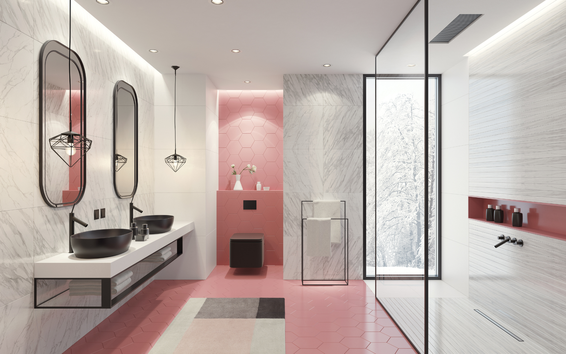 Large Walk In Shower for Modern Bathroom Design