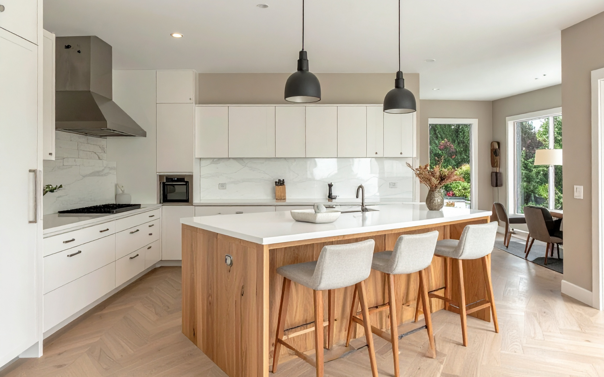 Contrasting Countertop Materials