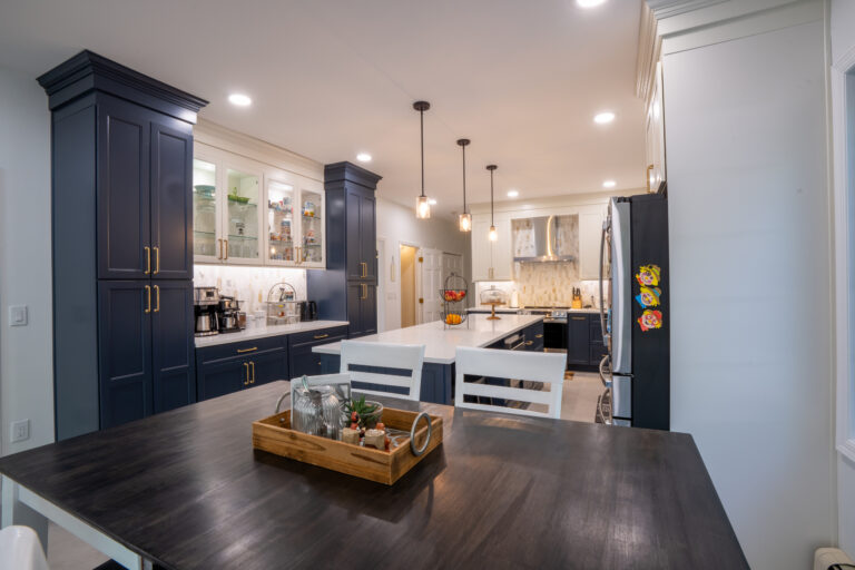 Deep Blue, Bright Kitchen | Kitchen Remodel in Boonton, NJ