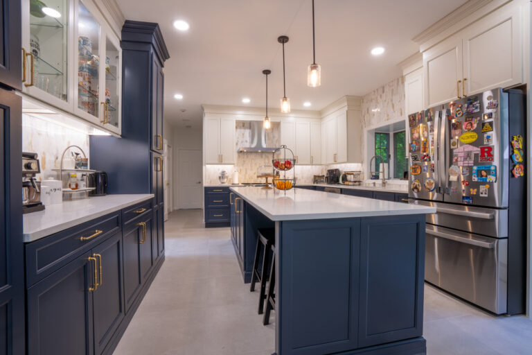 Deep Blue, Bright Kitchen | Kitchen Remodel in Boonton, NJ