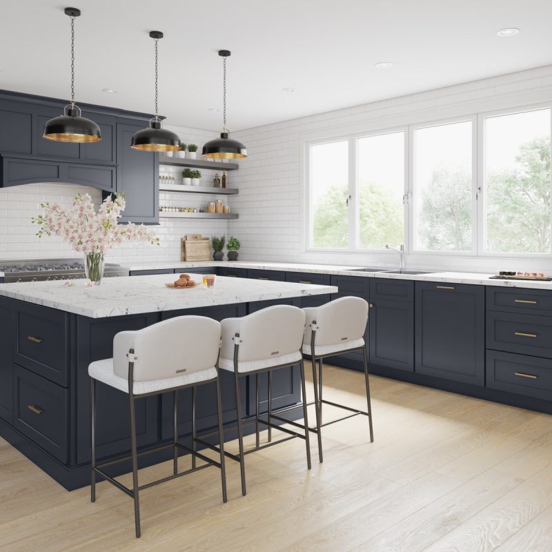 Fabuwood navy blue kitchen design